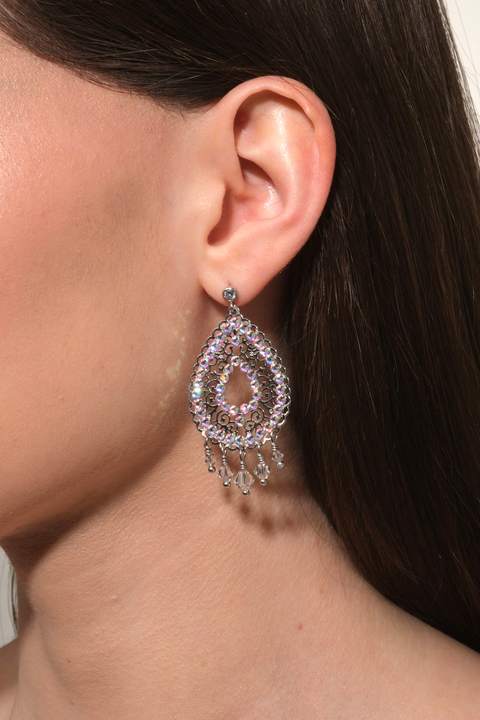 Серьги Кристалл, мультиколор · Preciosa, 5,5 см